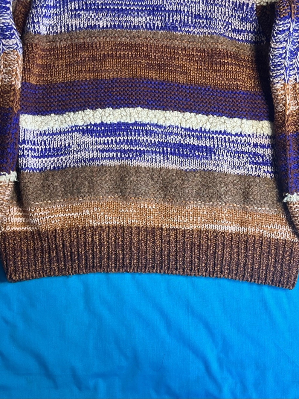Ulla Johnson Samara Wool Alpaca Patchwork Stripe Balloon Sweater S Ghosts TV - Picture 12 of 16